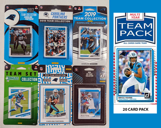 Donruss Carolina Panthers Team Sets 2024 2023 2021 2019 2018 2017 + Multiyear Pack 2025 Bryce Young
