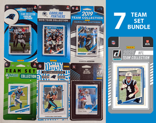 Donruss Carolina Panthers 7 Team Sets 2024 2023 2021 2019 2018 2017 2025 McMillan RC