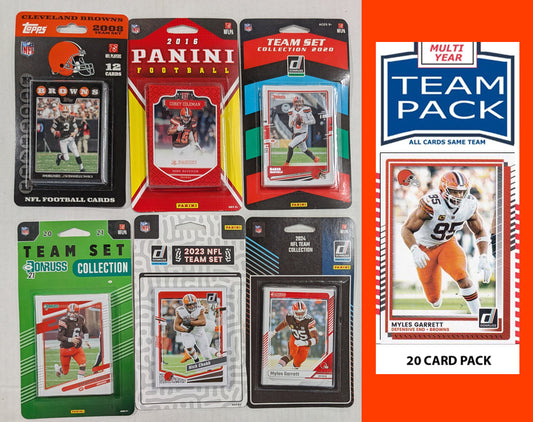 Donruss Cleveland Browns Team Sets 2024 2023 2021 2020 2016 2008 + Multiyear Pack 2025 Myles Garrett