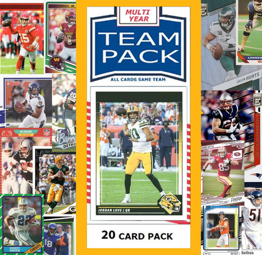 20 Card Team Pack Green Bay Packers 2025 Score 2024 Donruss Jordan Love Brett Favre