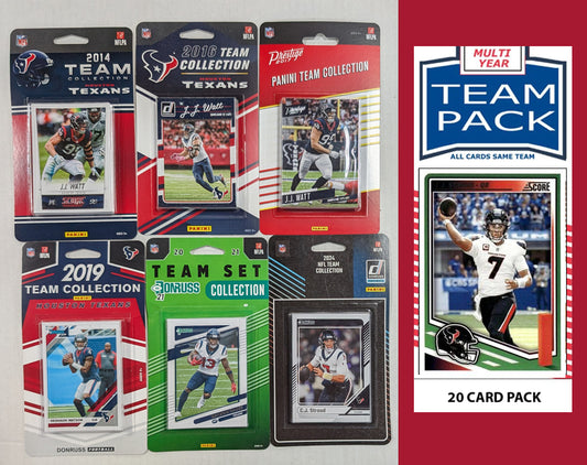 Donruss Houston Texans Team Sets 2024 2021 2019 2017 2016 2014 + Multiyear Pack 2025 CJ Stroud
