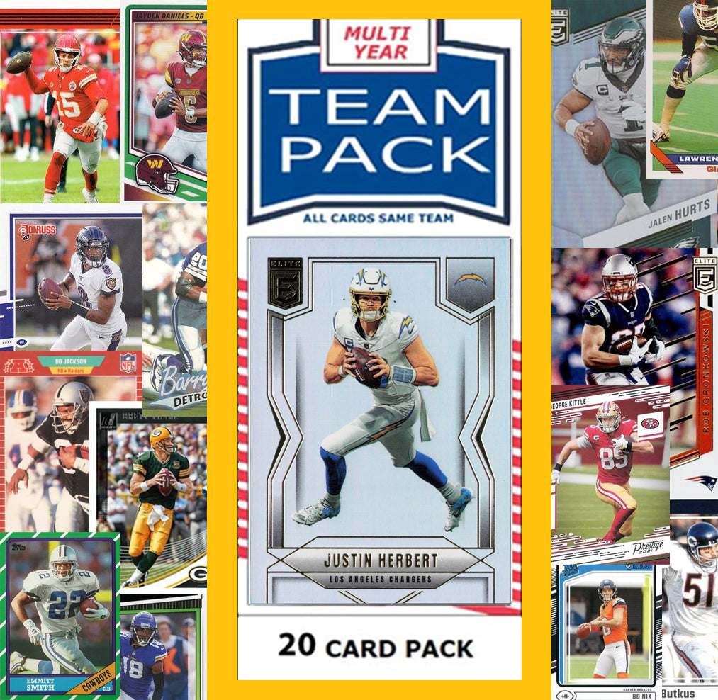 20 Card Team Pack LA Chargers 2025 Score 2024 Donruss Justin Herbert
