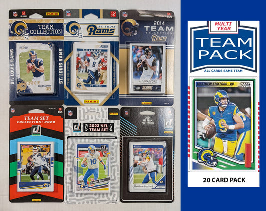 Donruss LA Rams Team Sets 2024 2023 2021 SCORE 2014 2011 2010 + Multiyear Pack 2025 Matthew Stafford