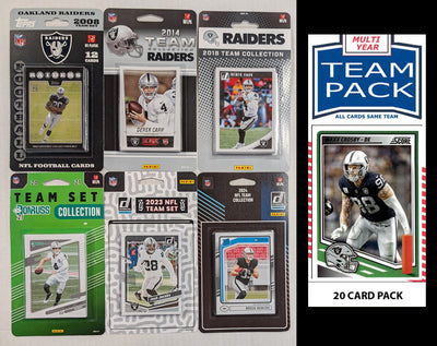 Donruss Las Vegas Raiders 7 Football Card Team Sets 2024 2023 2021 2018 2014 2008 2025 Maxx Crosby