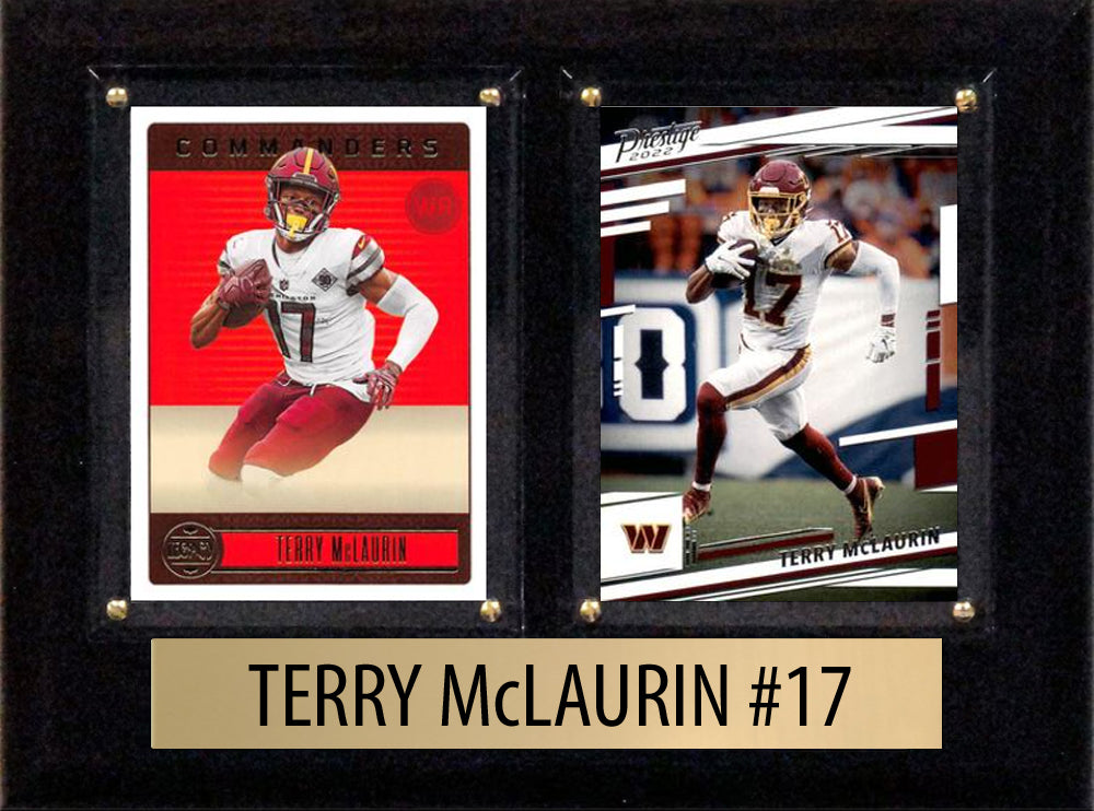 Terry McLaurin Score Donruss 2023 2024  2 Card 6" x 8" Plaque Washington Commanders