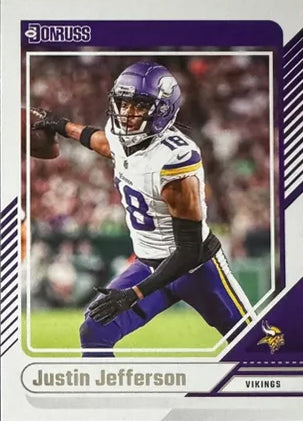 2024 + 2023 Donruss Minnesota Vikings Factory Sealed NFL Team Set Bundle - 21 Total Cards - JJ McCarthy Rated Rookie, Justin Jefferson, Dallas Turner, Brett Favre, TJ Hockenson, Jordan Addison