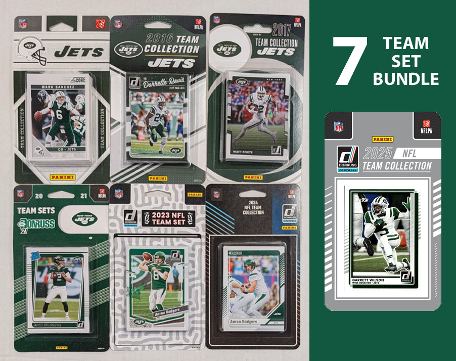 Donruss New York Jets Team Sets 2024 2023 2021 2017 2016 SCORE 2011 2025 Joe Namath