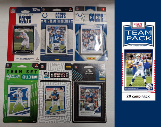 Donruss Indianapolis Colts Team Sets 2024 2023 2021 2015 2008+ Multiyear Pack 2025 Peyton Manning
