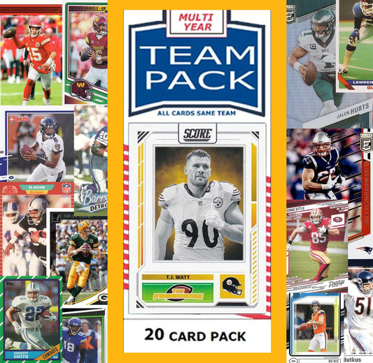 20 Card Team Pack Pittsburgh Steelers 2025 Score 2024 Donruss TJ Watt