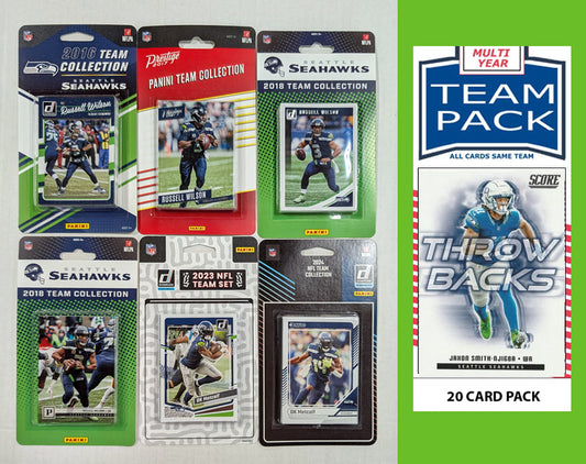 Donruss Seattle Seahawks Team Sets 2024 2023 2018 2017 2016 + Multiyear Pack 2025 Jaxon Smith-Njigba
