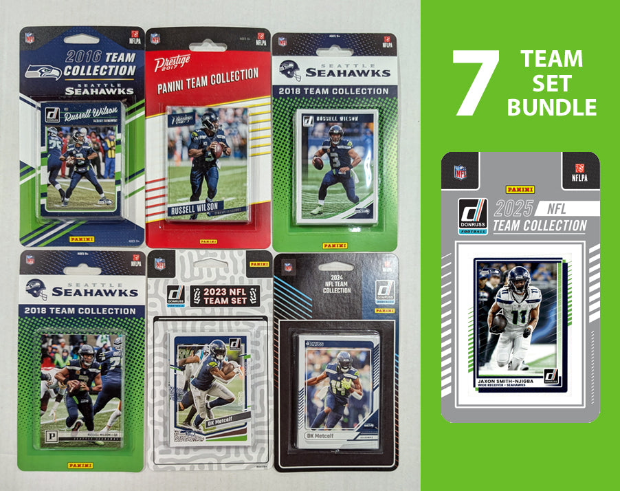 Donruss Seattle Seahawks 7 Factory Football Team Sets 2024 2023 2018 2017 2016 2025 Jaxon Smith-Njigba (Copy)