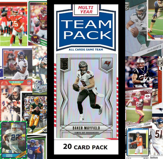 20 Card Team Pack Tampa Bay Buccaneers Baker Mayfield 2025 Score 2024 Donruss Evans