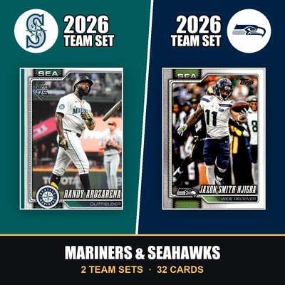 2026 Topps Seattle Mariners & Seahawks Team Set Combo - Baseball + Football 2-Sport Bundle - Randy Arozarena & Jaxon Smith-Njigba