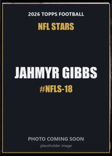 2026 Topps Football Jahmyr Gibbs NFL Stars #NFLS-18