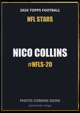 2026 Topps Football Nico Collins NFL Stars #NFLS-20