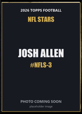2026 Topps Football Josh Allen NFL Stars #NFLS-3