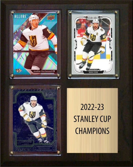 Vegas Golden Knights 2022-23 Stanley Cup Champions Fan Gift Plaque 8x10 3 Cards plaque