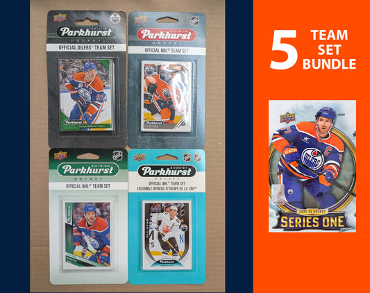 Edmonton Oilers 5 Parkhurst Upper Deck Team Sets 2025-26  2021 2020 2019 2018 2017 Connor McDavid