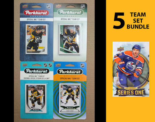 Pittsburgh Penguins 5 Parkhurst Upper Deck Team Sets 2025-26 2022 2021 2020 2019 2018