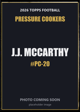 2026 Topps Football J.J. McCarthy Pressure Cookers #PC-20