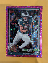 2026 Topps Football Saquon Barkley 1991 Topps Football #91TF-19 Pink Crackle Foil