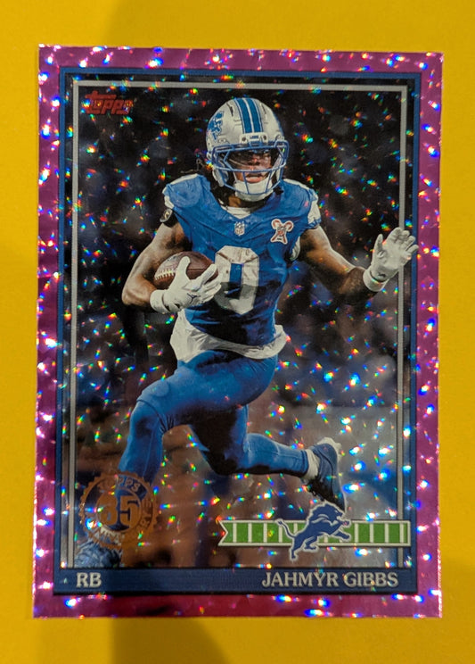 Jahmyr Gibbs PINK-91TF-39 2026 Topps Football