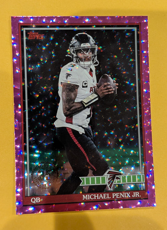 2026 Topps Football Michael Penix Jr. 1991 Topps Football #91TF-4 Pink Crackle Foil