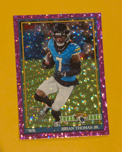 2026 Topps Football Brian Thomas Jr. 1991 Topps Football #91TF-9 Pink Crackle Foil