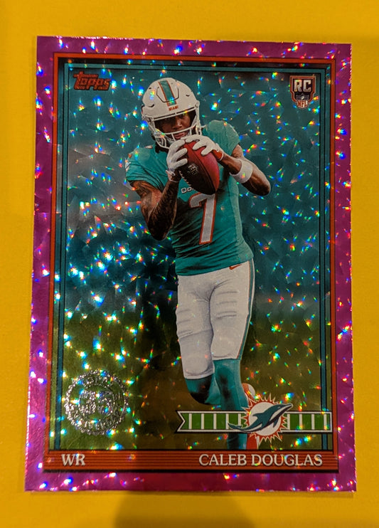 2026 Topps Football Caleb Douglas 1991 Topps Rookies #91TR-16 Pink Crackle Foil