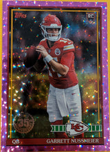 2026 Topps Football Garrett Nussmeier 1991 Topps Rookies #91TR-3 Pink Crackle Foil