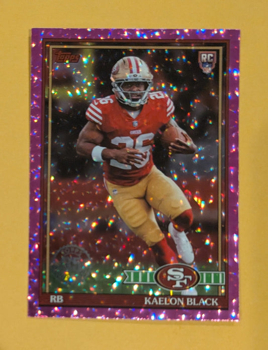 2026 Topps Football Kaelon Black 1991 Topps Rookies #91TR-33 Pink Crackle Foil