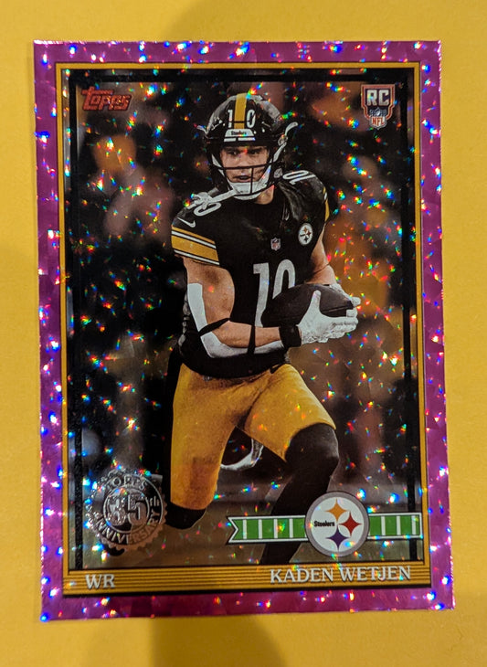 2026 Topps Football Kaden Wetjen 1991 Topps Rookies #91TR-37 Pink Crackle Foil