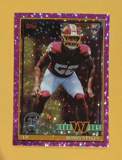 2026 Topps Football Sonny Styles 1991 Topps Rookies #91TR-47 Pink Crackle Foil