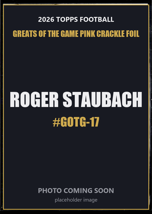 Roger Staubach GOTG-17 2026 Topps Football Greats of the Game Pink Crackle Foil