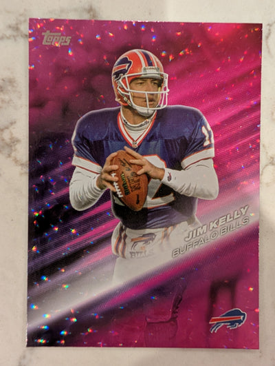 Jim Kelly GOTG-19 2026 Topps Football Greats of the Game Pink Crackle Foil