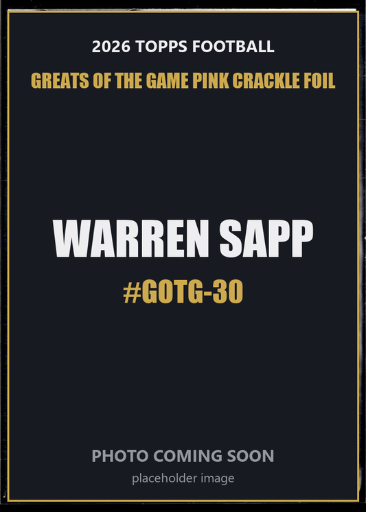 Warren Sapp GOTG-30 2026 Topps Football Greats of the Game Pink Crackle Foil