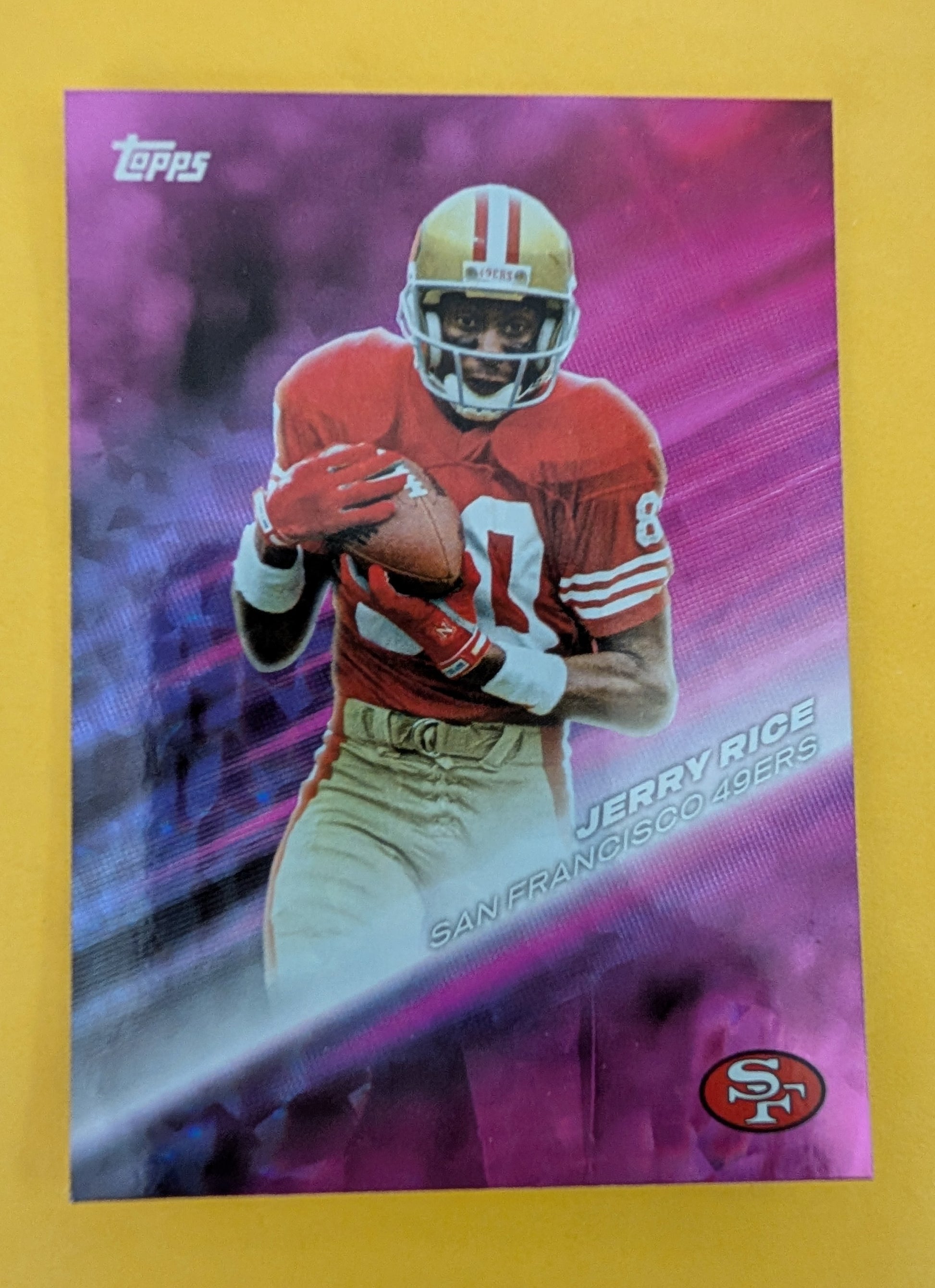 Jerry Rice GOTG-4 2026 Topps Football Greats of the Game Pink Crackle Foil