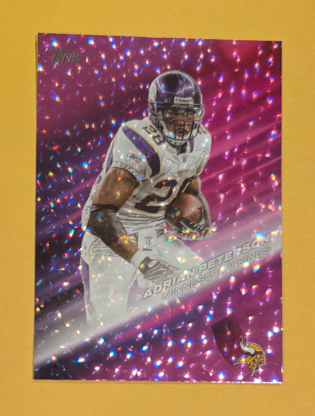 2026 Topps Football Adrian Peterson Greats of the Game #GOTG-7 Pink Crackle Foil