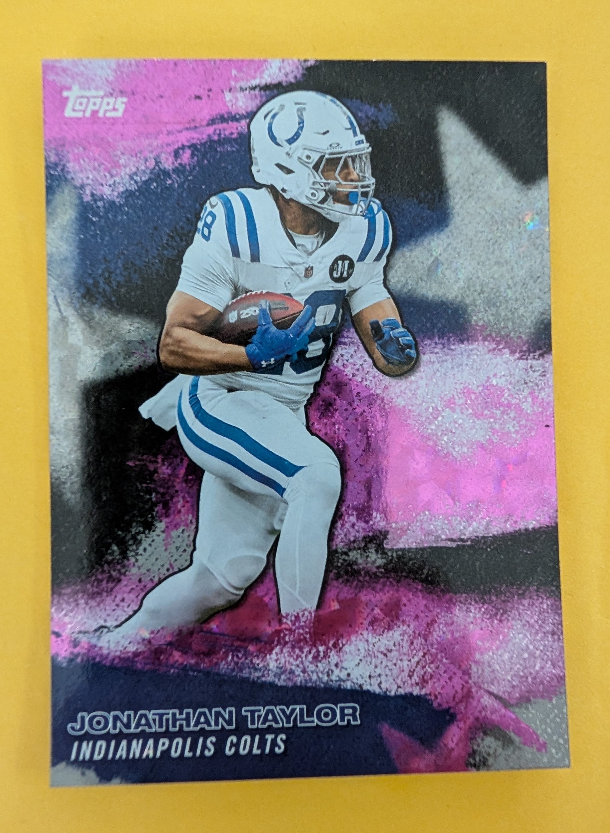 Jonathan Taylor NFLS-10 2026 Topps Football NFL Stars Pink Crackle Foil