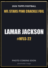 2026 Topps Football Lamar Jackson NFL Stars #NFLS-22 Pink Crackle Foil