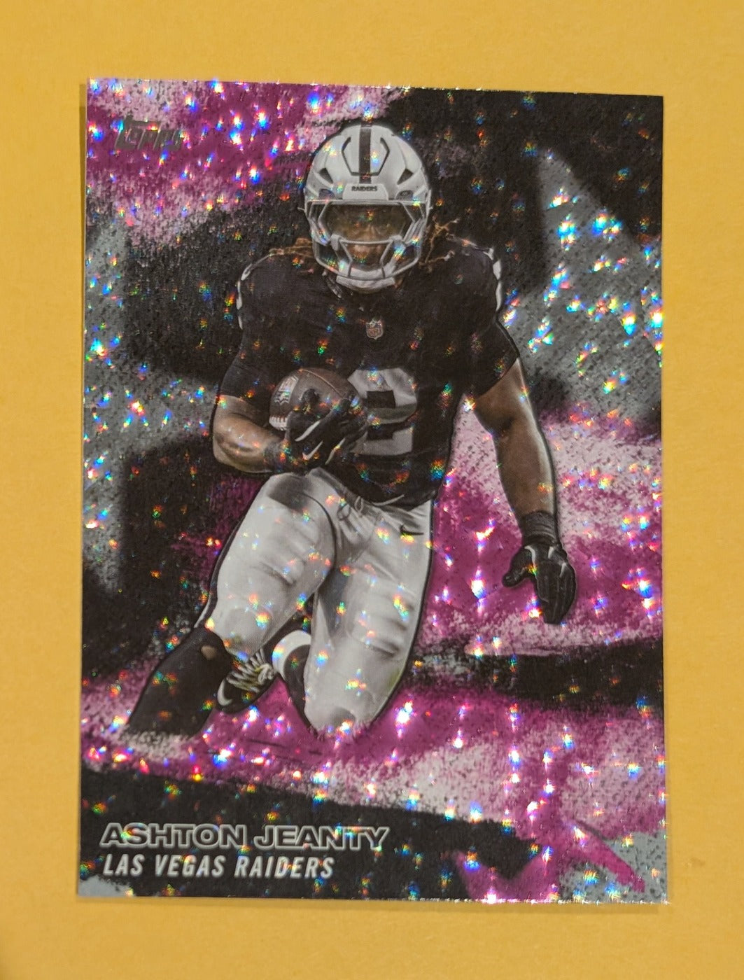 2026 Topps Football Ashton Jeanty NFL Stars #NFLS-23 Pink Crackle Foil