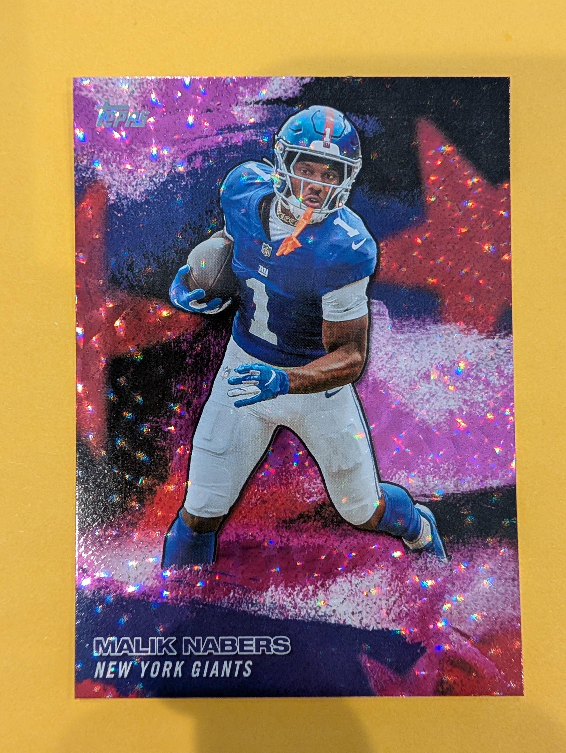 Malik Nabers NFLS-29 2026 Topps Football NFL Stars Pink Crackle Foil