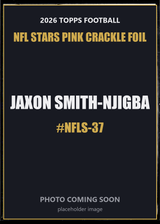 2026 Topps Football Jaxon Smith-Njigba NFL Stars #NFLS-37 Pink Crackle Foil