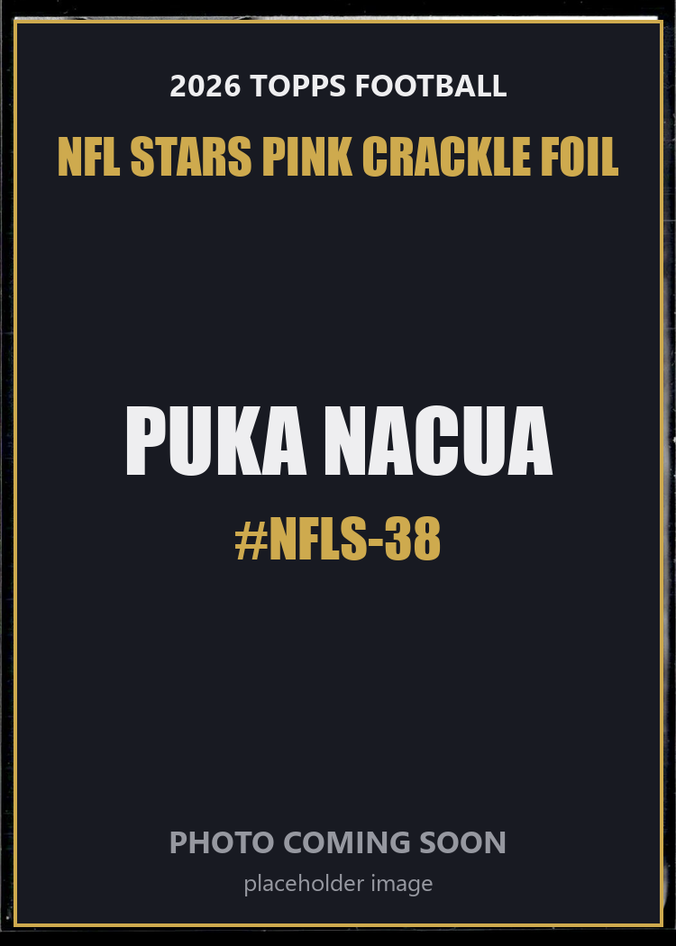 Puka Nacua NFLS-38 2026 Topps Football NFL Stars Pink Crackle Foil