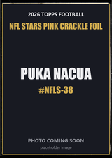 2026 Topps Football Puka Nacua NFL Stars #NFLS-38 Pink Crackle Foil