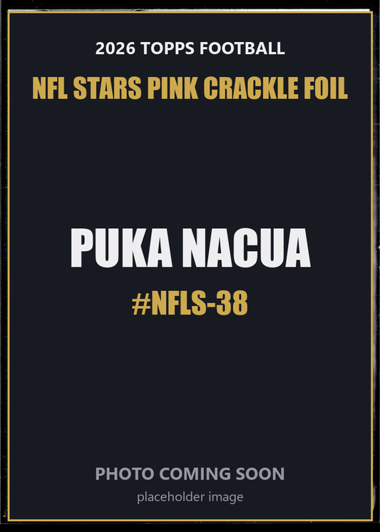 Puka Nacua NFLS-38 2026 Topps Football NFL Stars Pink Crackle Foil
