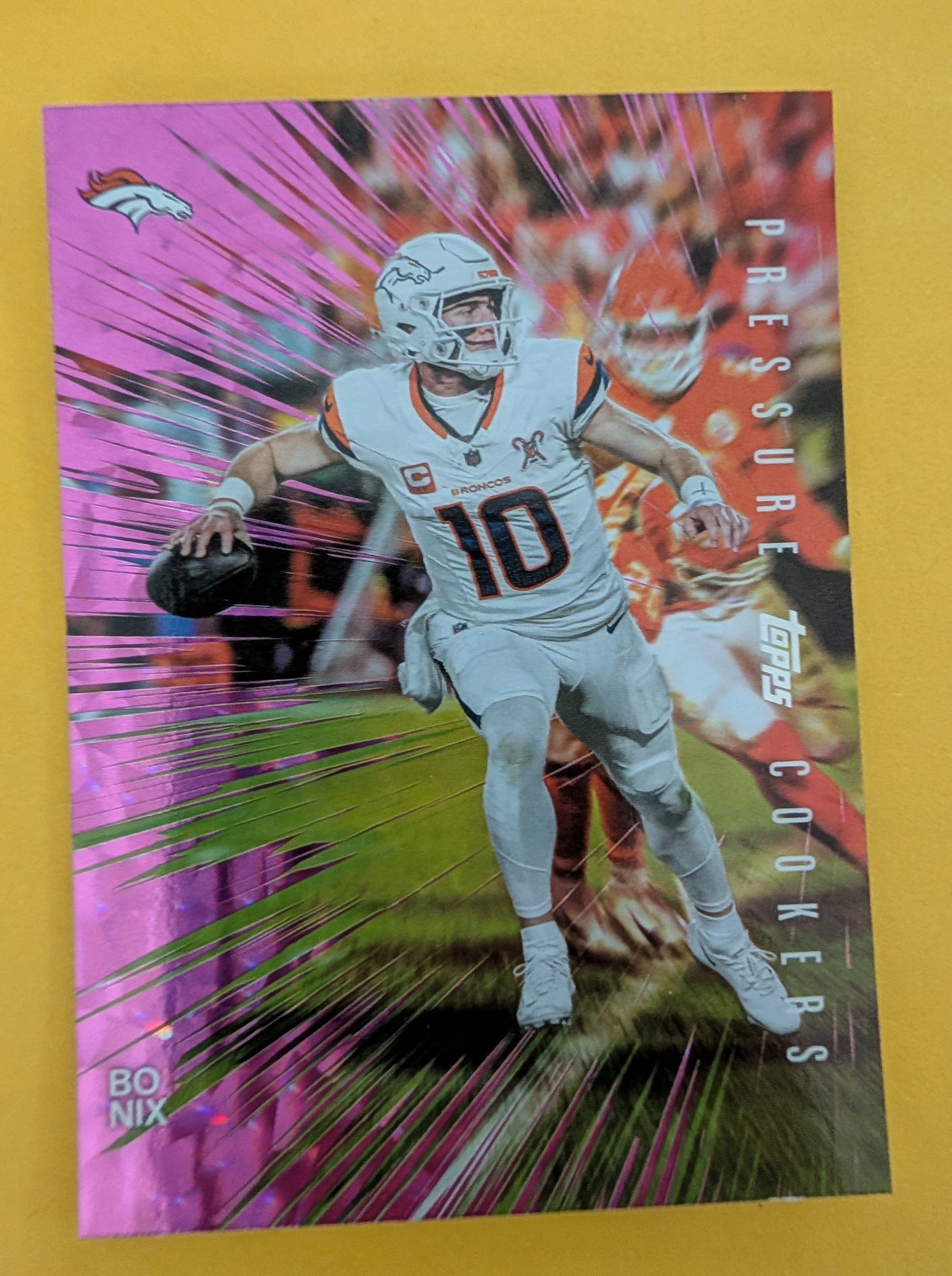 Bo Nix PC-2 2026 Topps Football Pressure Cookers Pink Crackle Foil