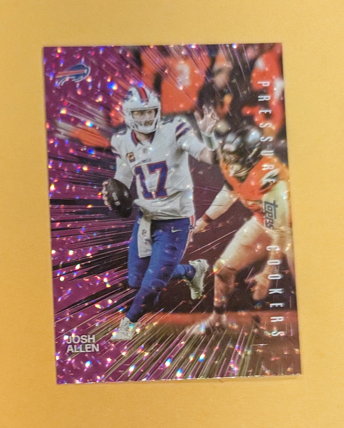2026 Topps Football Josh Allen Pressure Cookers #PC-7 Pink Crackle Foil