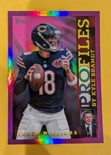 2026 Topps Football Caleb Williams Topps Profiles #TP-19 Pink Crackle Foil