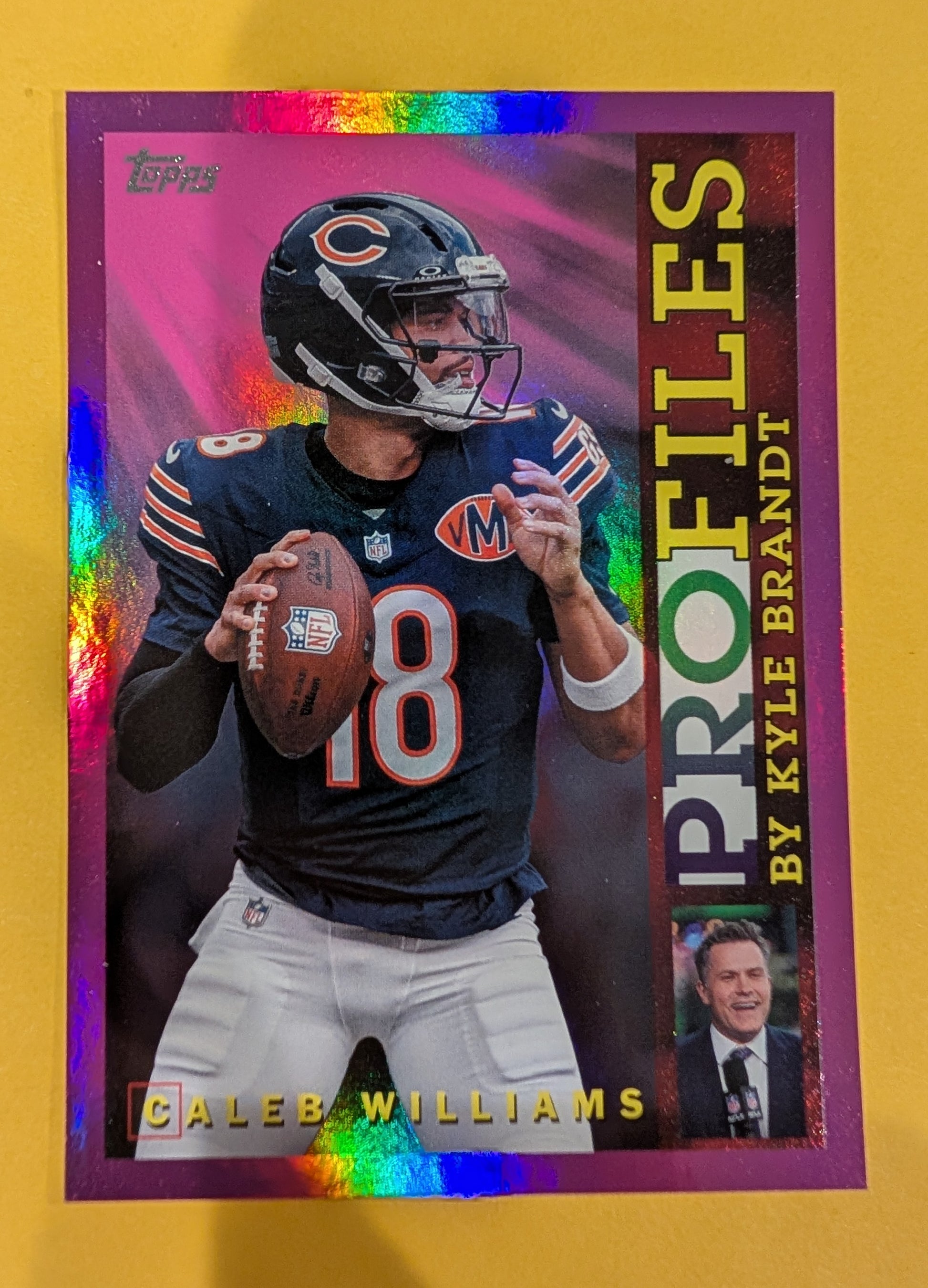2026 Topps Football Caleb Williams Topps Profiles #TP-19 Pink Crackle Foil